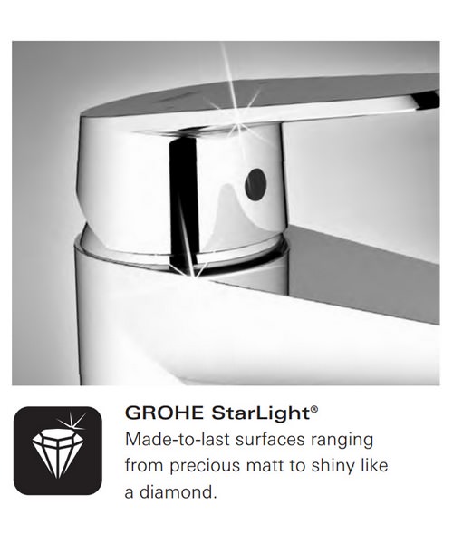 Alternate image of Grohe BauEdge Contemporary S-Size Deck Mounted Chrome Basin Mixer Tap