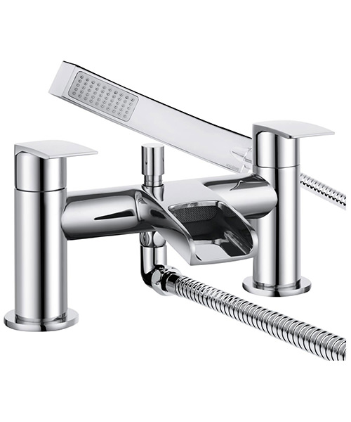Bristan Glide Waterfall 2 Hole Bath Shower Mixer Tap GWF BSM C