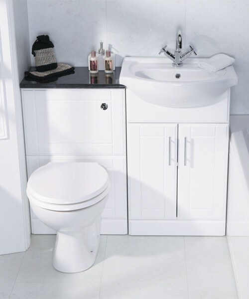 Frontline Aquachic White 500mm Wide Vanity Unit - 500mm Wide Bathroom Vanity Frontline Aquachic White 500mm Wide Vanity Unit - 500mm Wide Bathroom Vanity