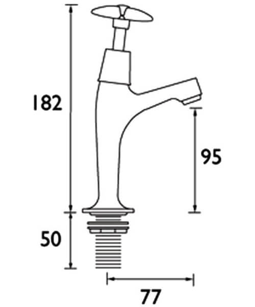 Bristan X Head High Neck Pillar Taps