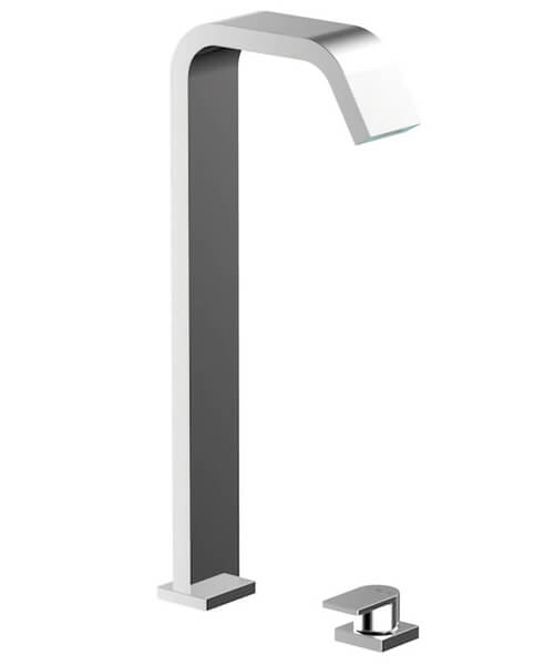 Roca Flat 2Hole Deck Mounted High Neck Basin Mixer Tap 5A3432C0N