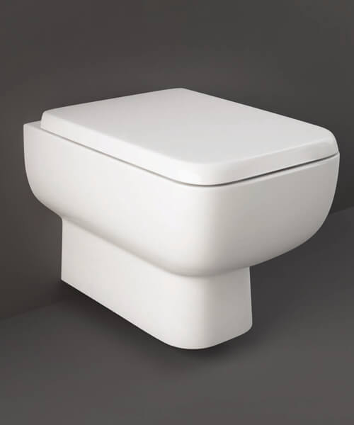 RAK Series 600 Rimless Wall Hung WC Pan With Hidden Fixations And Urea