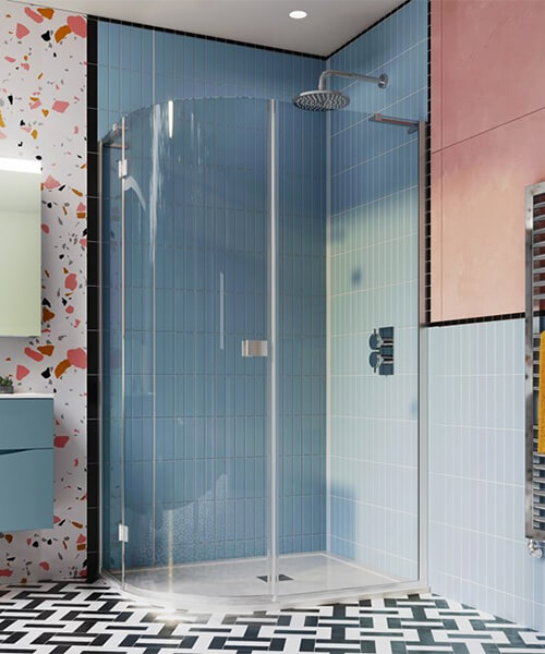 Crosswater Design 8 1950mm High Single Door Quadrant Shower Enclosure