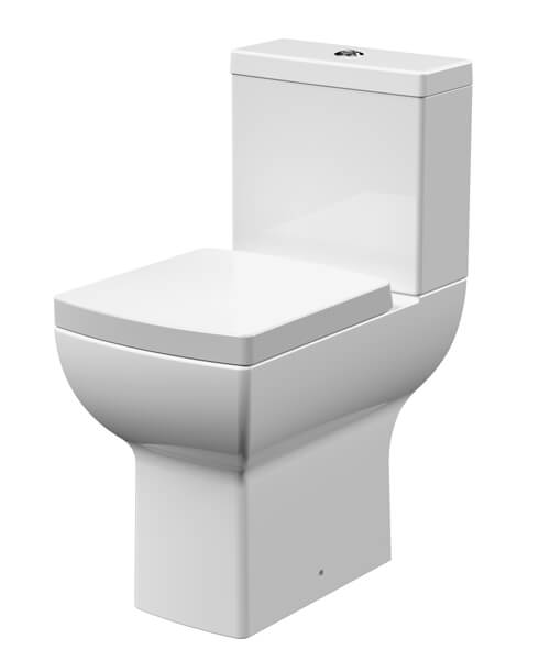 Nuie Ava 375 x 610mm Comfort Height Rimless Closed Coupled Toilet NCG491