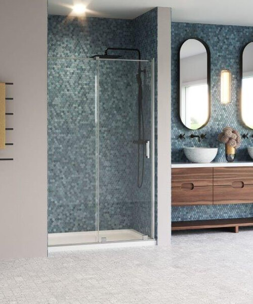 Alternate image of Aqualux Aquarius 6 Clear Glass 1900mm Height Sliding Door