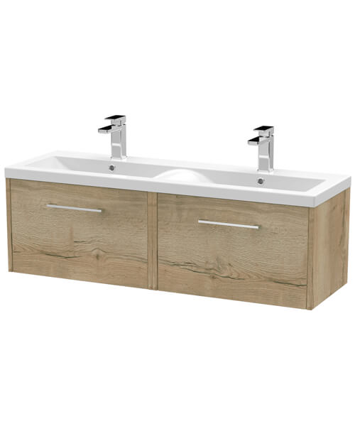 Hudson Reed Juno Two Drawer Wall Hung Vanity Unit And Double Basin 1205