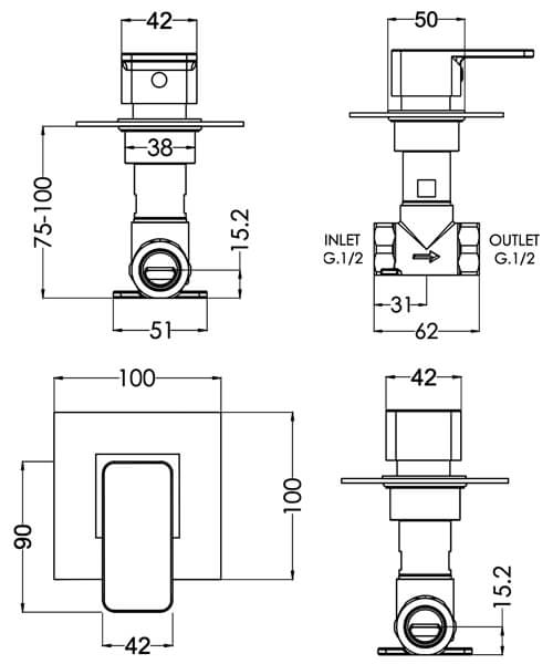 Technical drawing 65516 / WINST10