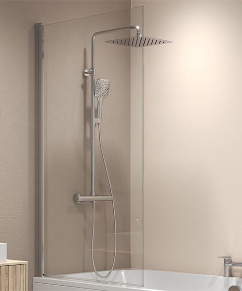 Aqualux 1500mm Height Square Bath Screen