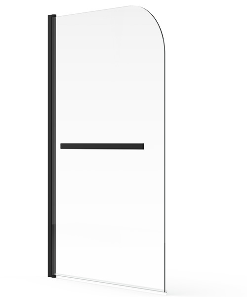 Additional image of Aqualux 1500mm Height Radius Bath Screen With Towel Rail