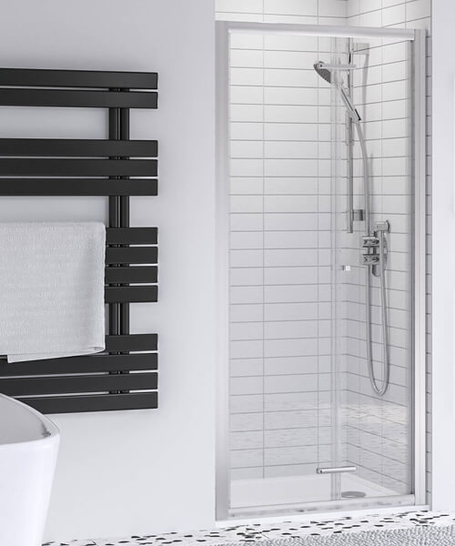 Aqualux Framed 8 Clear Glass 2000mm Height Bi-Fold Door