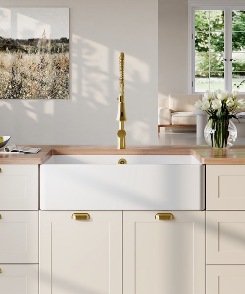 Alternate image of Nuie Butler Single Bowl Traditional Fireclay Sink