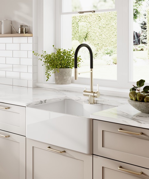 Alternate image of Nuie Butler Single Bowl Fireclay Kitchen Sink White