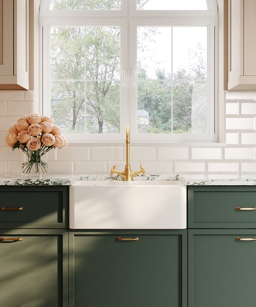 Alternate image of Nuie Butler Single Bowl Fireclay Kitchen Sink White