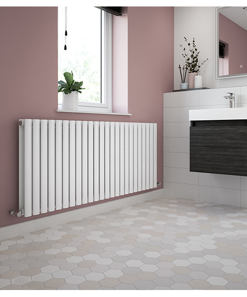 Alternate image of Hudson Reed Revive Double Panel Horizontal Radiator 600mm High
