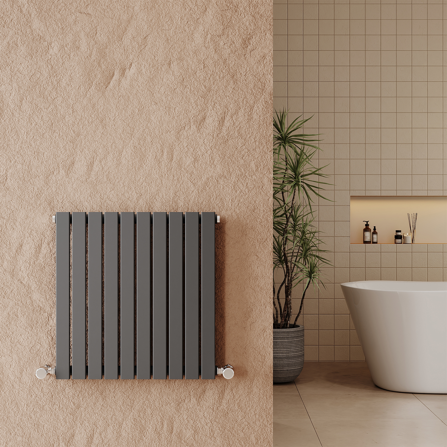 Alternate image of Hudson Reed Sloane Single Panel Horizontal Radiator 600mm High