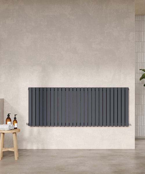 Alternate image of Hudson Reed Sloane Double Panel Horizontal Radiator 600mm High
