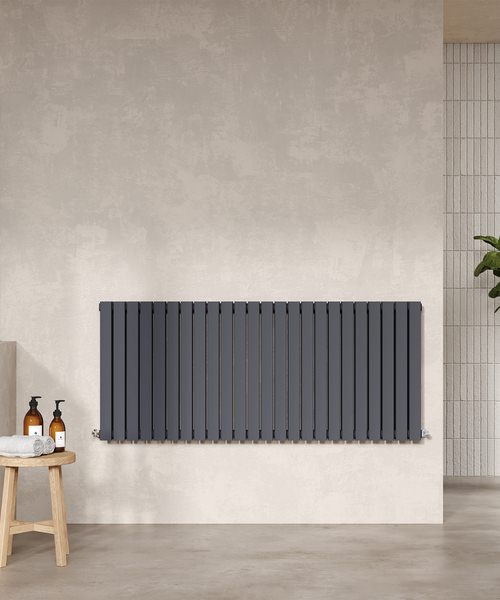 Alternate image of Hudson Reed Sloane Double Panel Horizontal Radiator 600mm High