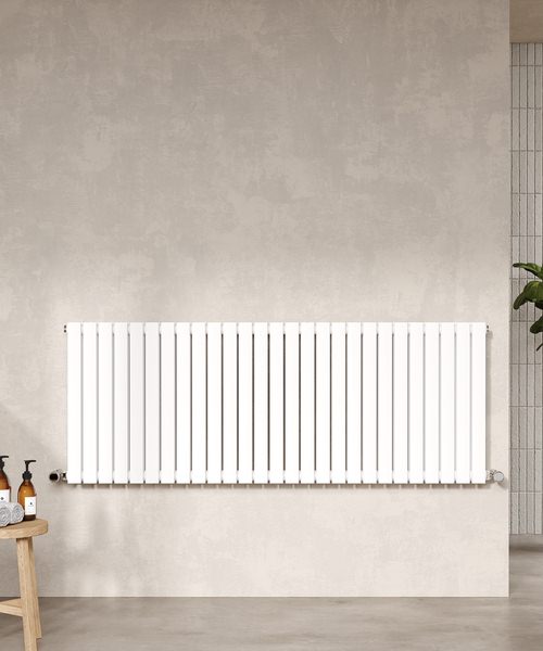 Alternate image of Hudson Reed Sloane Double Panel Horizontal Radiator 600mm High