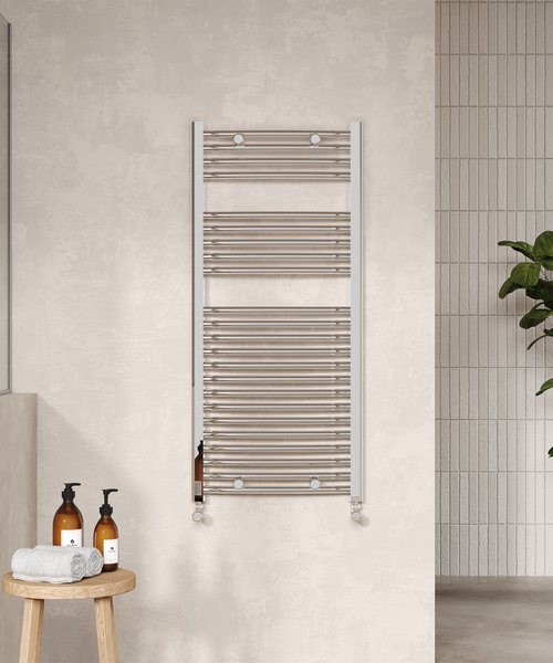 Alternate image of Nuie 500mm Wide Curved Heated Towel Rail