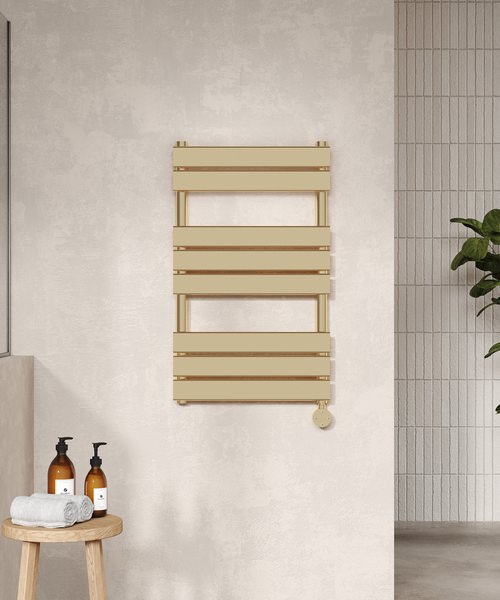 Alternate image of Hudson Reed 500mm Square Flat Electric Heated Towel Radiator