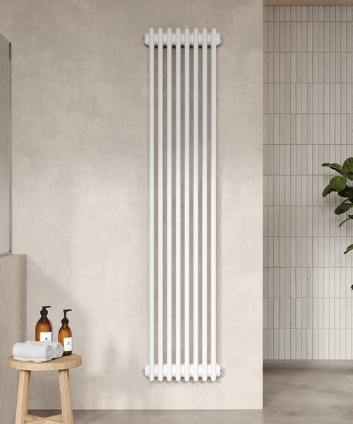 Alternate image of Nuie Colosseum Triple Column Vertical Radiator White