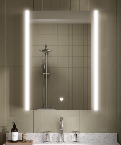 Additional image of Hudson Reed Meloso 500 x 700mm 1 Door Mirror Cabinet With Shaver Socket