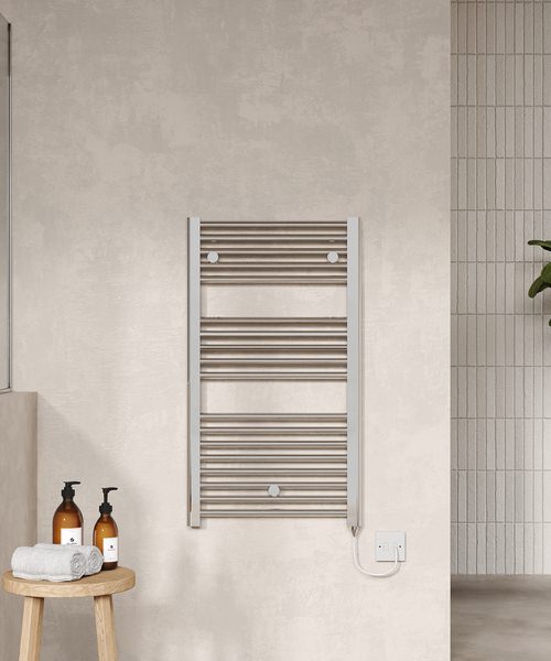 Alternate image of Nuie Straight 480mm Wide Heated Electric Towel Rail
