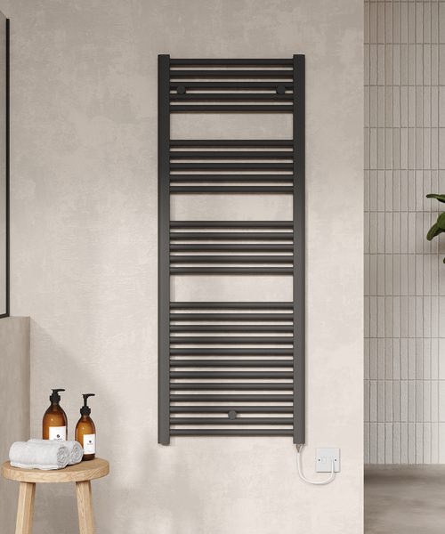 Alternate image of Nuie Straight 480mm Wide Heated Electric Towel Rail
