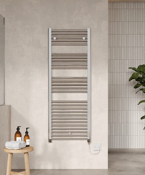 Alternate image of Nuie Straight 480mm Wide Heated Electric Towel Rail