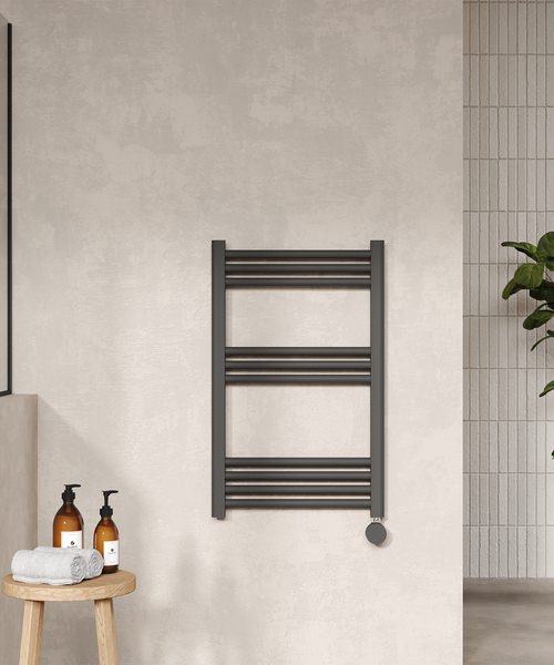 Alternate image of Hudson Reed 500mm Round Straight Electric Heated Towel Radiator