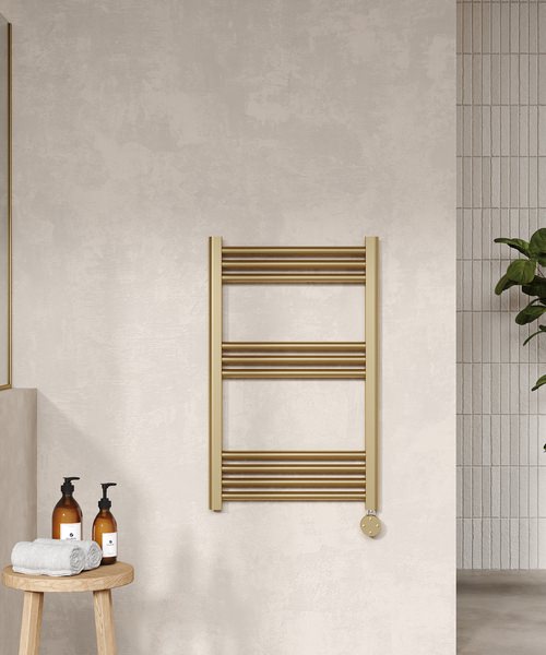 Alternate image of Hudson Reed 500mm Round Straight Electric Heated Towel Radiator