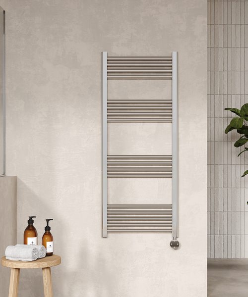 Alternate image of Hudson Reed 500mm Round Straight Electric Heated Towel Radiator