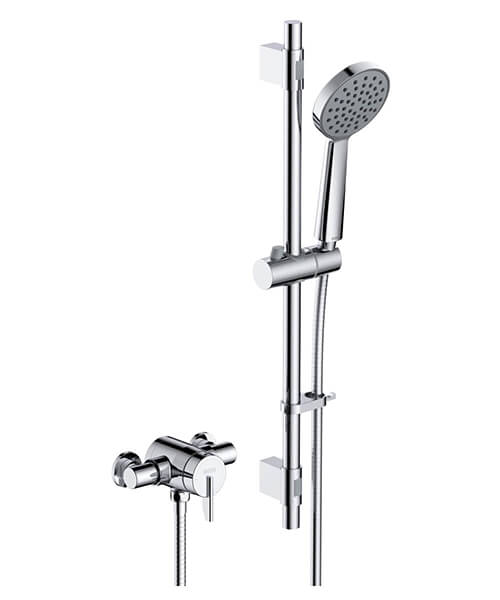 Bristan Sonique3 Exposed Shower Valve With Adjustable Riser Rail