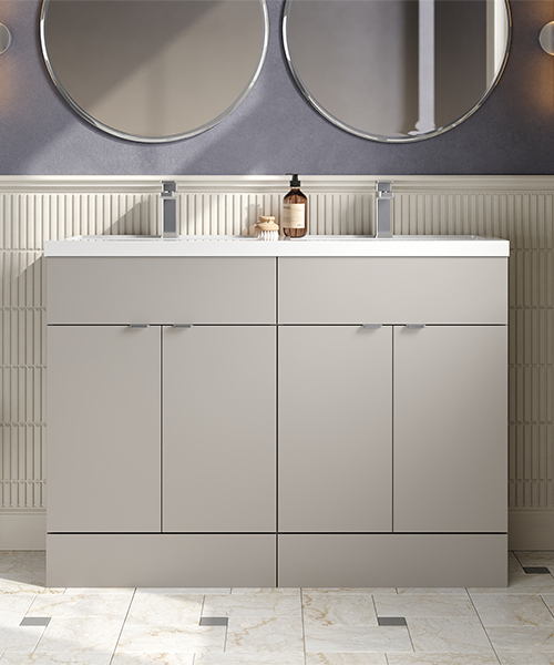 Alternate image of Hudson Reed Fusion 1200mm Full Depth Floorstanding Vanity Unit And Basin