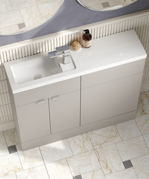 Alternate image of Hudson Reed Fusion 1000mm Compact Furniture Pack - Vanity And WC Unit With Basin