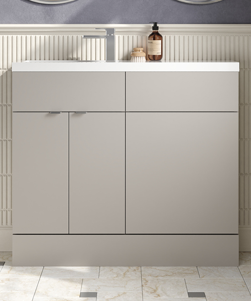 Alternate image of Hudson Reed Fusion 1000mm Compact Furniture Pack - Vanity And WC Unit With Basin