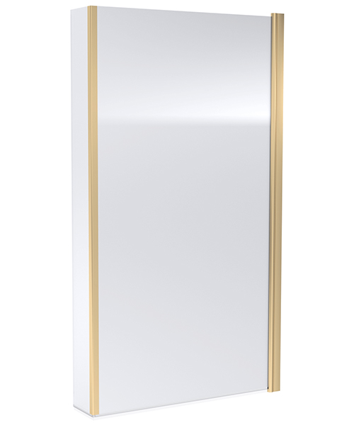 Additional image of Nuie Pacific 795 x 1430mm Double Hinged Bath Screen with Fixed Return