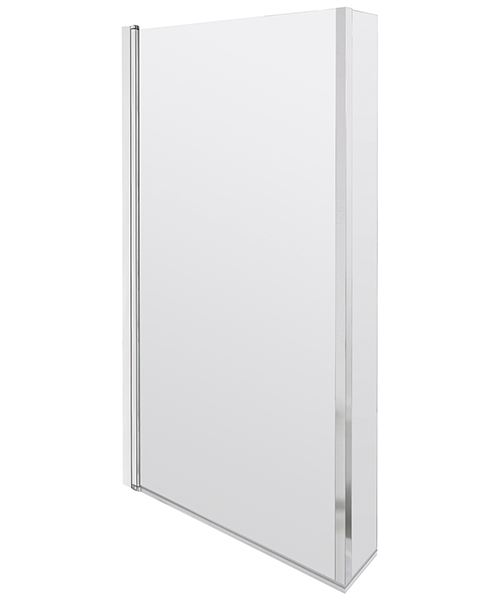 Nuie Pacific 795 x 1430mm Double Hinged Bath Screen with Fixed Return