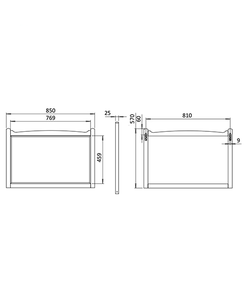 Additional image of Burlington Guild Traditional Wall Mounted Mirror
