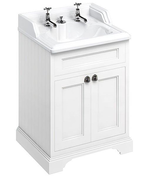 Burlington 2-Door Unit And Classic Invisible Overflow Basin - W 650 x H 930mm