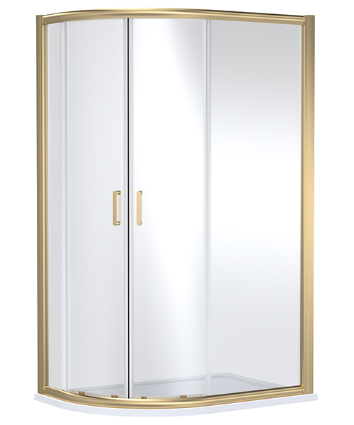 Additional image of Nuie Lucie 1200 x 800mm Double Door Sliding Offset Quadrant Enclosure
