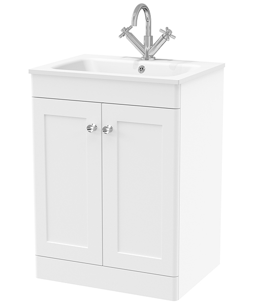 Nuie Classique 816mm High Floorstanding Double Door Vanity Unit and Basin