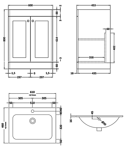Technical drawing 72894 / CLC125P
