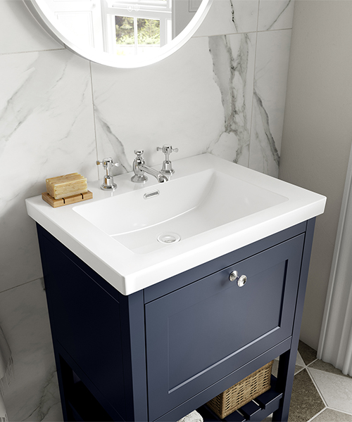 Additional image of Hudson Reed Bexley One Drawer Floor-Standing Vanity Unit With Basin