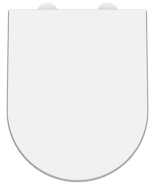 Additional image of Nuie Luxury D-Shaped Top Fix Soft Close White Toilet Seat And Cover