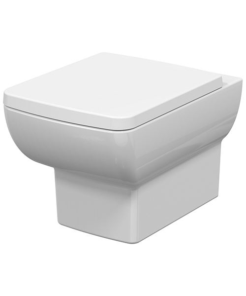 Nuie Cleo 358 x 520mm White Wall Hung Pan And Soft Close Seat