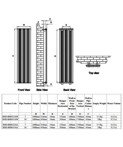 Technical drawing 9019 / RND-BNR3218W