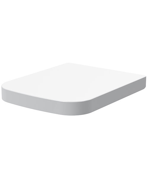 Nuie 354mm Wrapover Top Fix Soft Close Toilet Seat With Square Edges