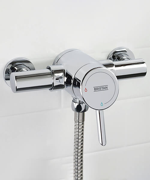 Additional image of Bristan Acute2 Exposed Thermostatic Chrome Shower Valve with Riser Rail Kit