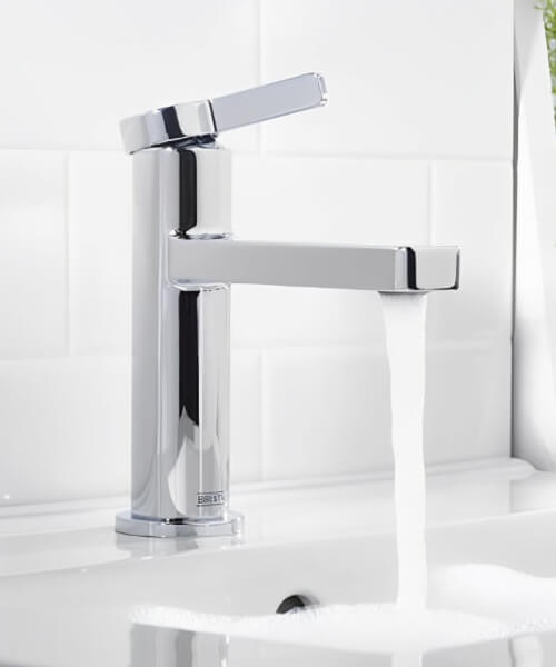 Bristan Elevar Contemporary Deck Mounted Basin Mixer Tap with Clicker Waste